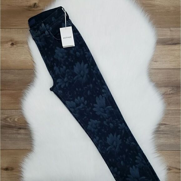 Mother The Dazzler Hover High Rise Straight Leg Jeans In Field Of Depth Size 25 - Picture 14 of 15